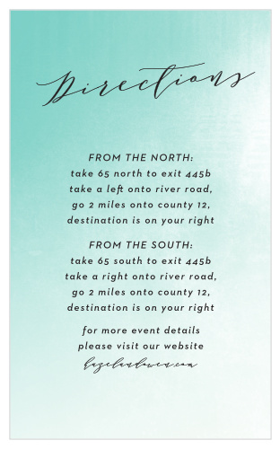 Our Ocean Spray Wedding Menus utilize the same gorgeous design and color scheme as several other cards in the Ocean Spray wedding suite.