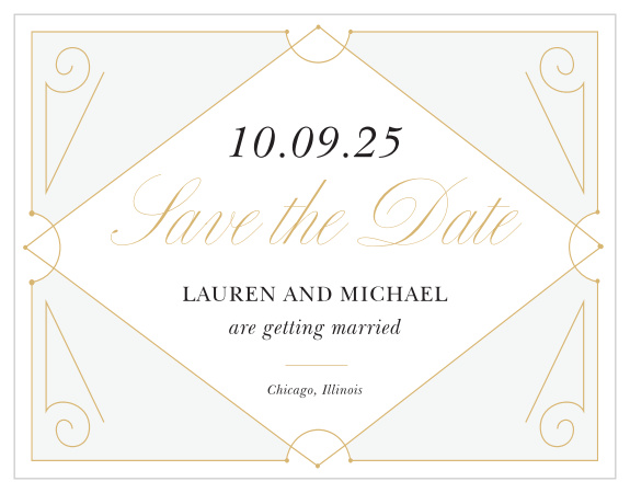 Our New Deco Frame Save-the-Date Cards are the perfect combination of elegance and style! 