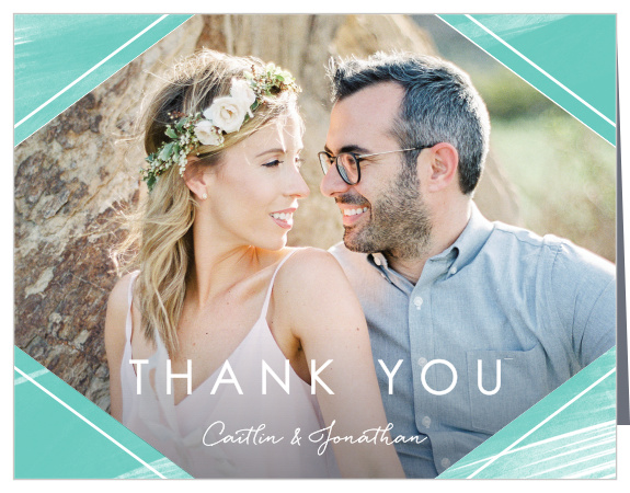 Turn your gratitude into something tangible with our gorgeous Ocean Watercolor Wedding Thank You Cards.