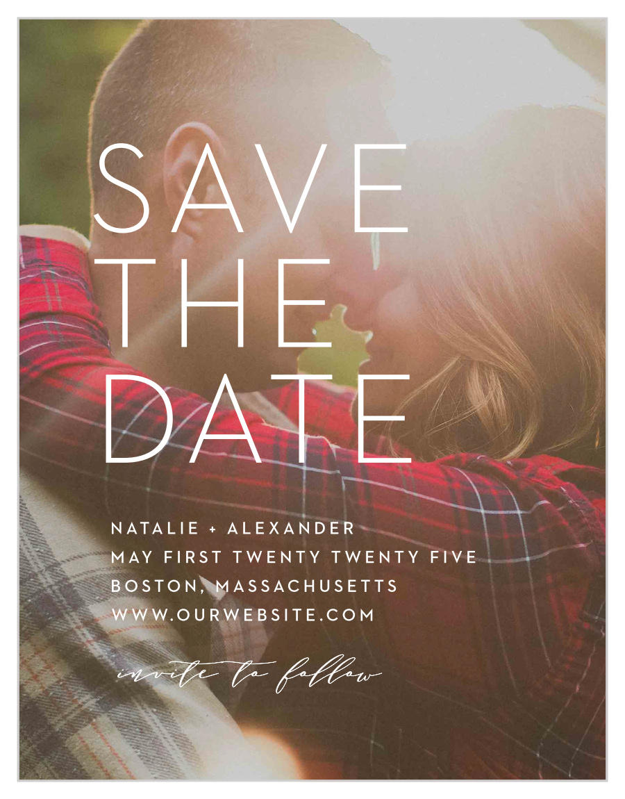 Modern Ombre Save the Date Cards