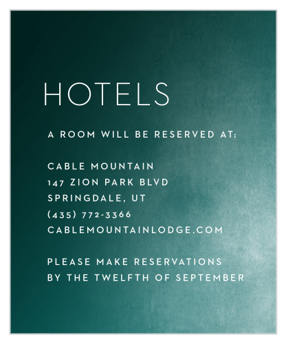 Suggest only the best local hotels for your guests with our Modern Ombre Accommodation Cards.