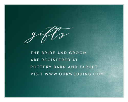 Make sure that you start this next stage of life off on the right foot using our Modern Ombre Registry Cards.