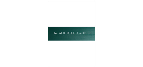 Wrap your invitations in our beautiful Modern Ombre Wedding Belly Bands for the perfect finishing touch, the deep sea-green background and white text serving as a lovely complement to your cards.