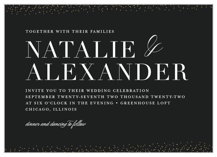 Enjoy the company of your friends and family when you use our Luminous Sparkles Wedding Invitations to invite them.