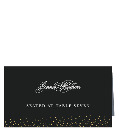 Our Luminous Sparkles Place Cards utilize the same gorgeous design and color scheme as several other cards in the Luminous Sparkles wedding suite.