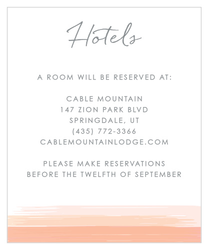 Make sure that your friends and family are as comfortable as possible with our stunning Artful Gallery Accommodation Cards.