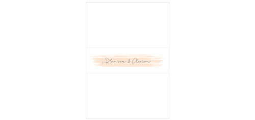 Wrap your invitations in our gorgeous Artful Gallery Wedding Belly Bands for the perfect finishing touch. Containing only your names in a swirling script against a backdrop of peach brushstrokes, these cards are as simple as they are stunning.