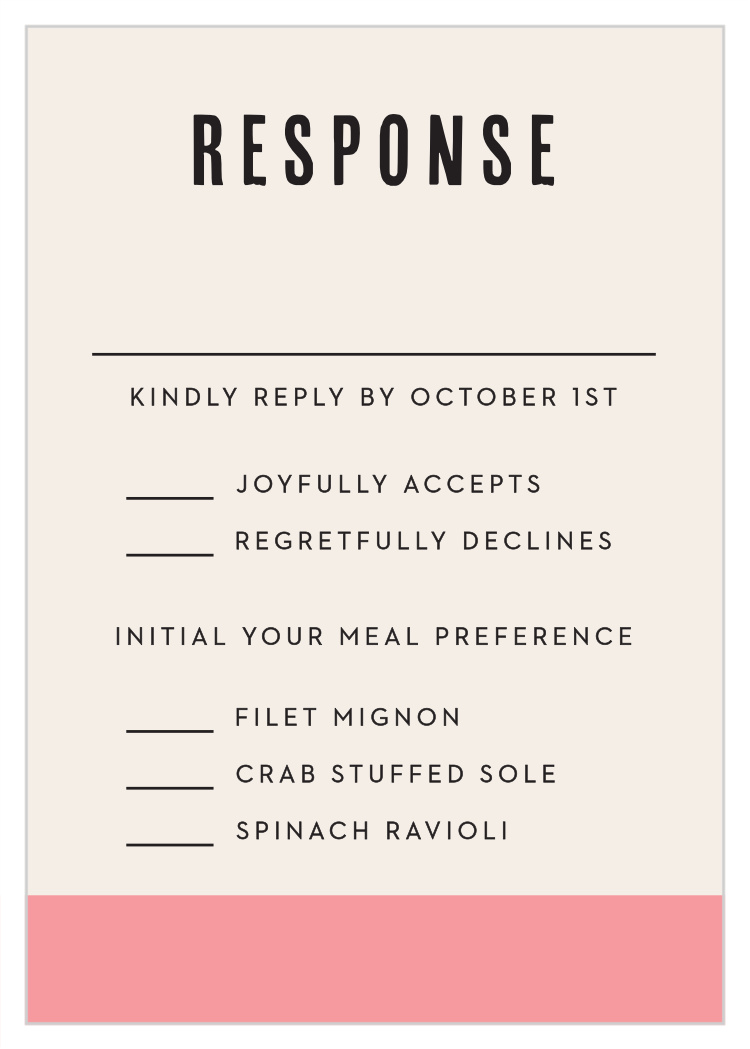 Color Block Response Cards
