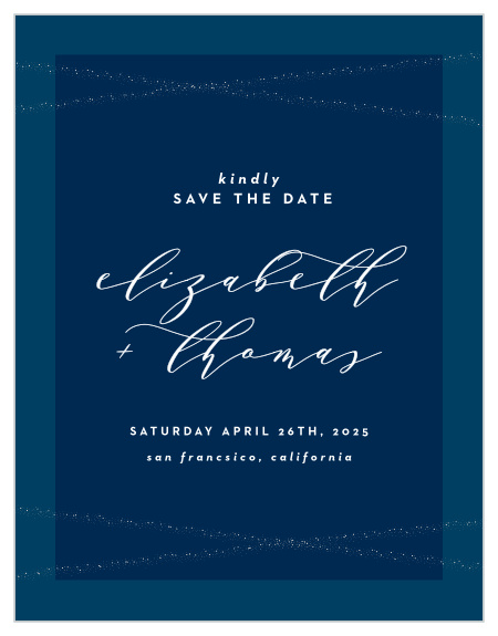 Make sure that your guests mark their calendars well in advance with our Stunning Starlight Save-the-Date Cards.