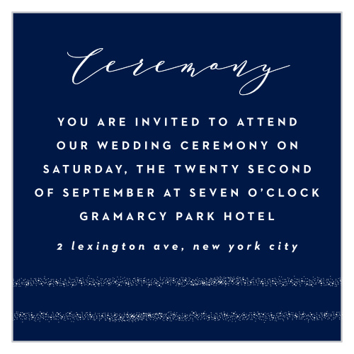 Stunning Starlight Ceremony Cards