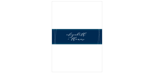 Stunning Starlight Wedding Belly Bands wrap around your invitations for a snug, perfect finish. Deep blues and striking whites abound, offering a gorgeous complement to the colors of your invitation itself.
