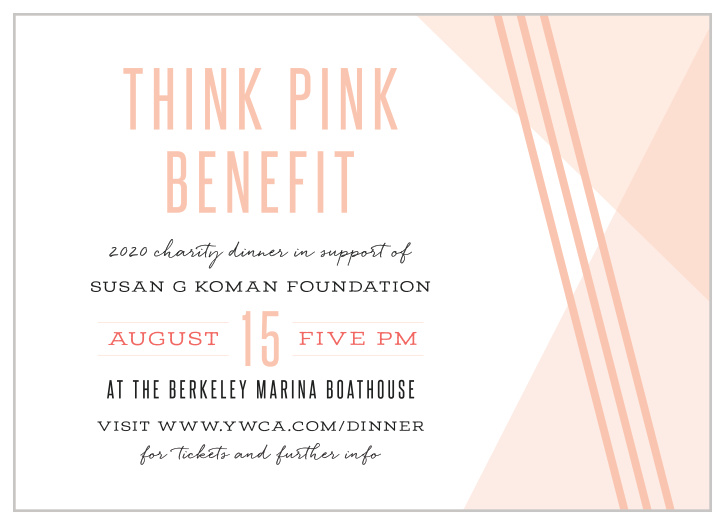 Celebrate the night away with our stunning Raise Awareness Gala Invitation.