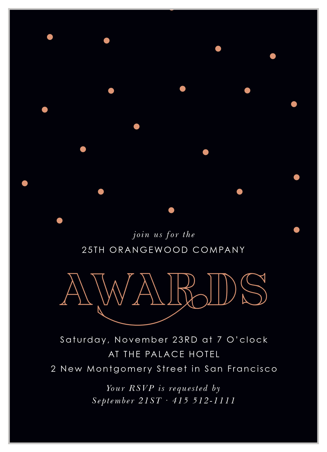 Awards Night Gala Invitations