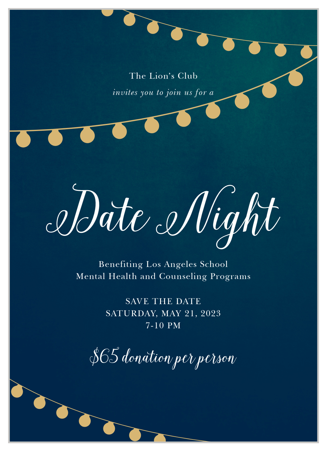 Date Night Gala Invitations