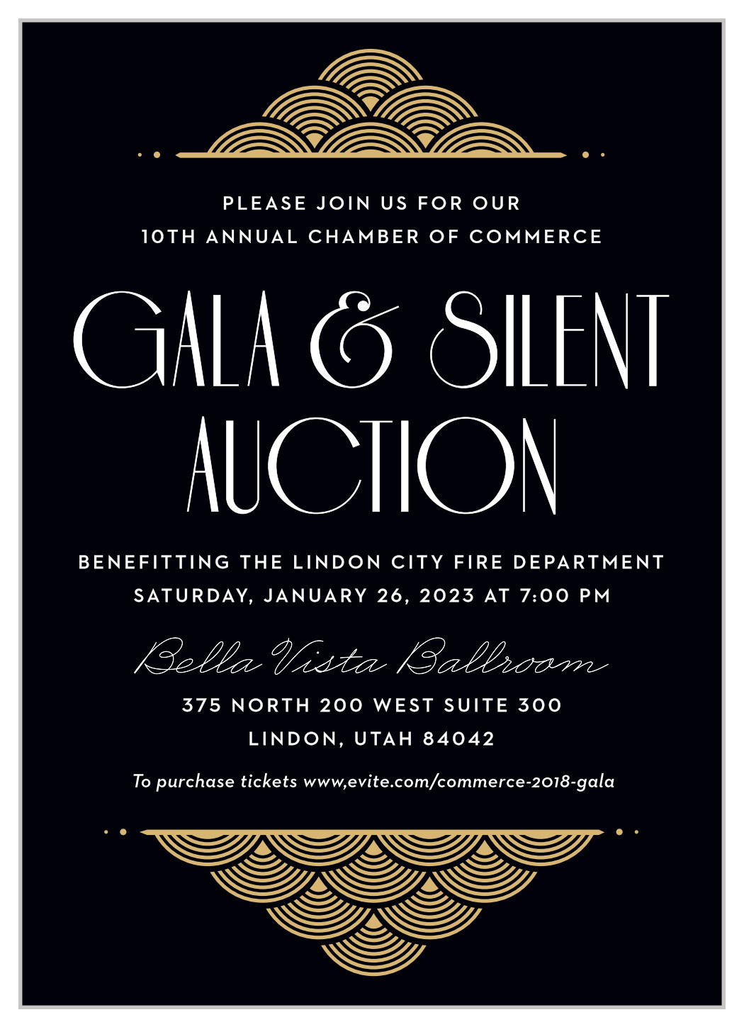 Gilded Details Gala Invitations