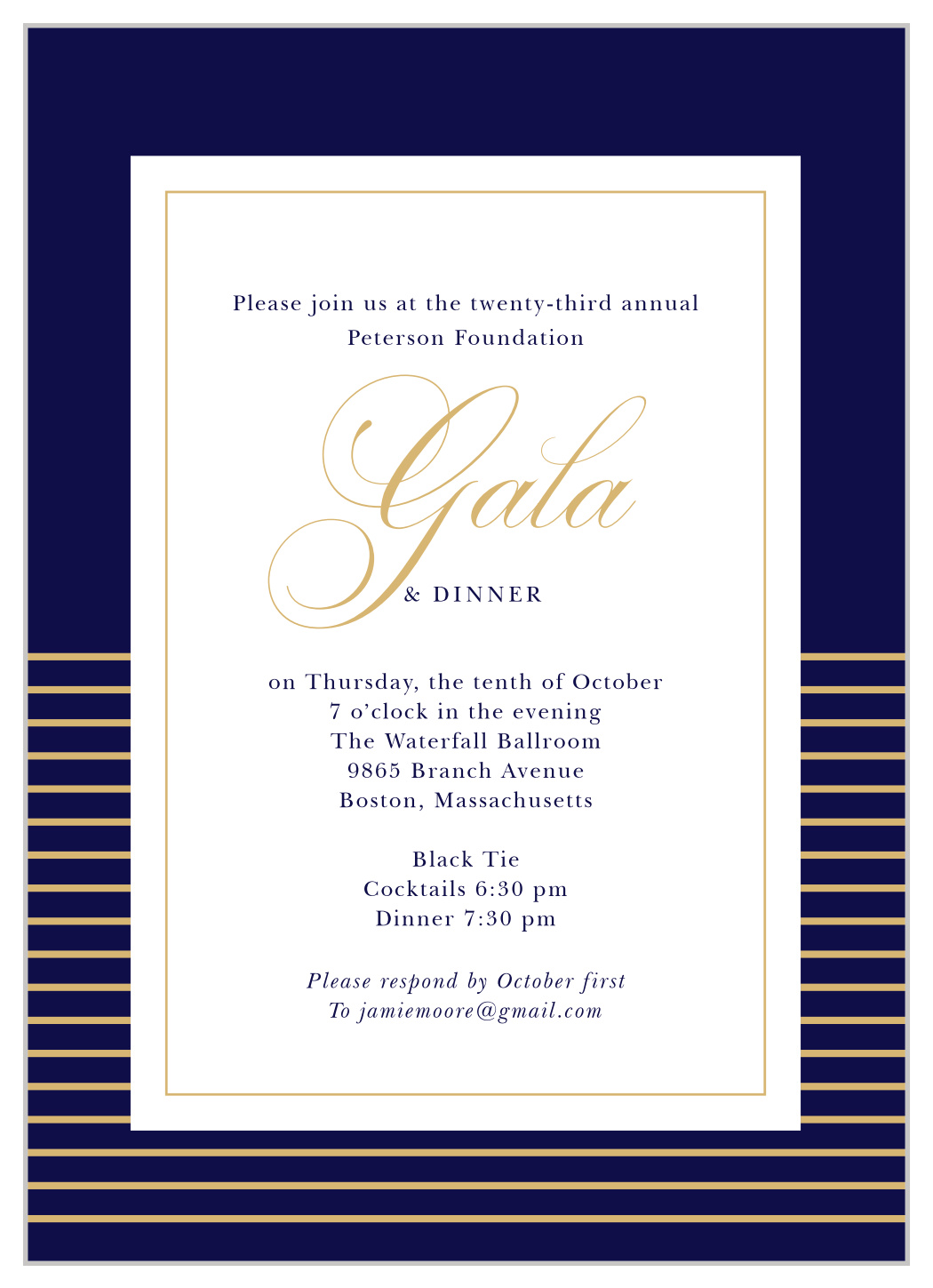 Royal Jewel Gala Invitations
