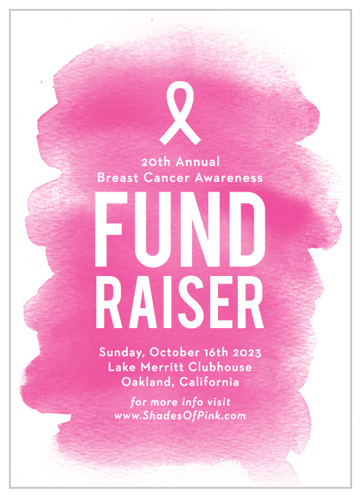 Celebrate the night away with our stunning Pink Ribbon Gala Invitation.