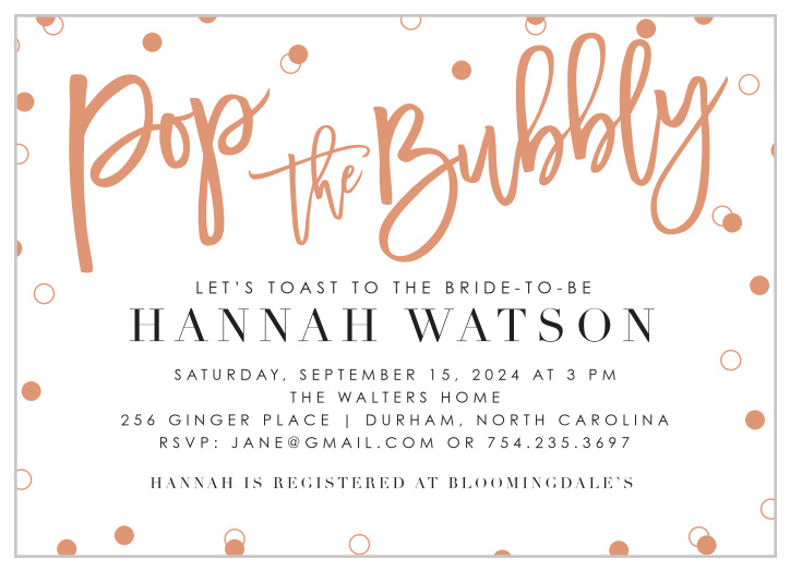 Champagne Toast Bridal Shower Stickers by Basic Invite