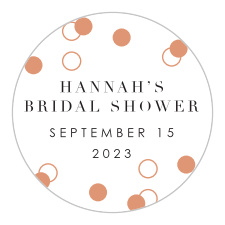 Accessorize your bridal shower stationary with our Champagne Toast Bridal Shower Stickers!