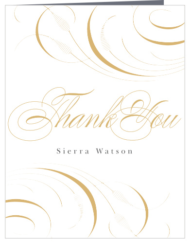 Beautiful Name Bridal Shower Thank You Cards