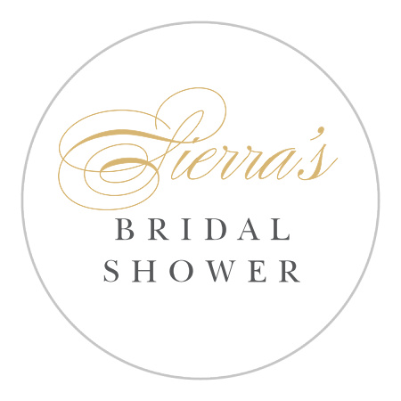 Beautiful Name Bridal Shower Stickers