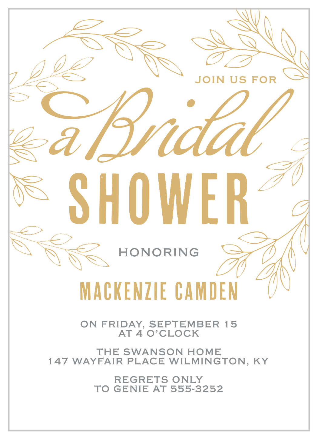 Bold & Bright Bridal Shower Invitations