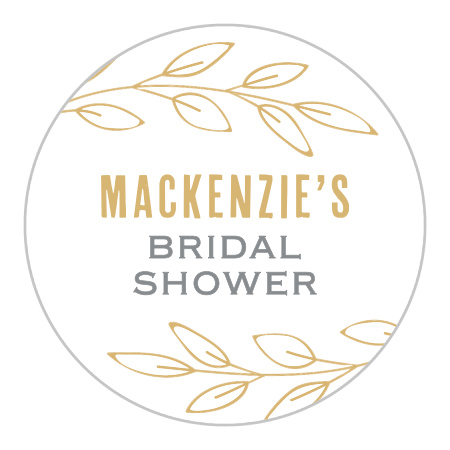 Bold & Bright Bridal Shower Stickers