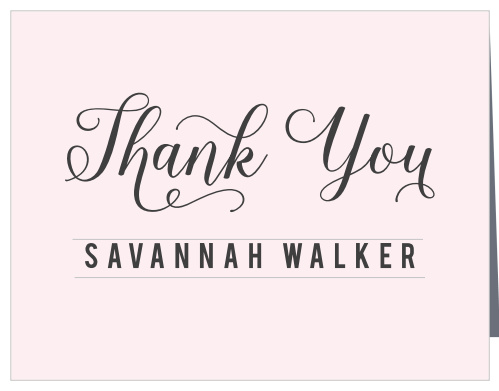 Chic Sophisticate Bridal Shower Thank You Cards