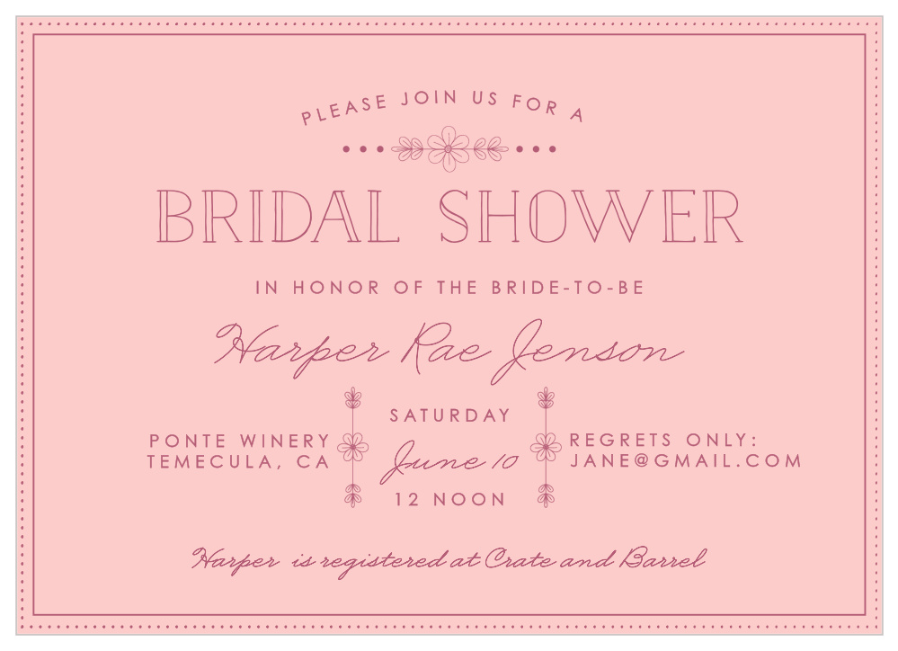 Delicate Daisy Bridal Shower Invitations