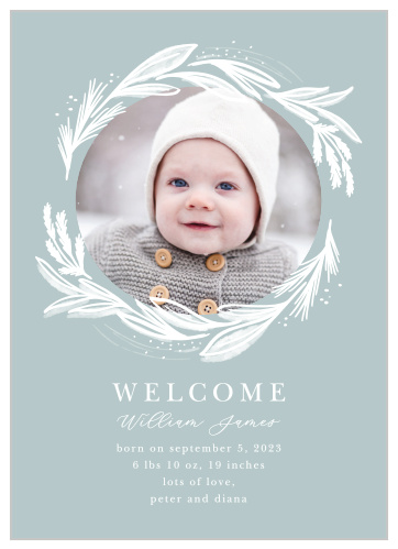 Inform friends and family of your new bundle of joy with our Circle of Joy Birth Announcements.