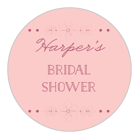 Delicate Daisy Bridal Shower Stickers