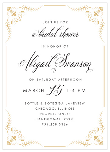 Our Fancy Affair Bridal Shower Invitations are perfect for your formal event!