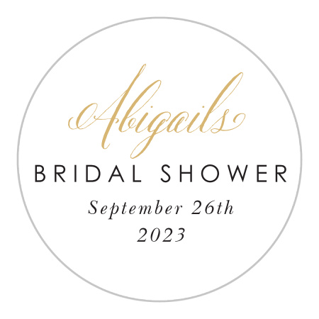 Fancy Affair Bridal Shower Stickers
