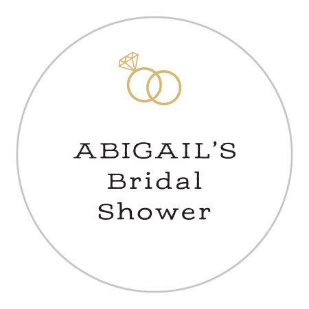 Gilded Bling Bridal Shower Stickers