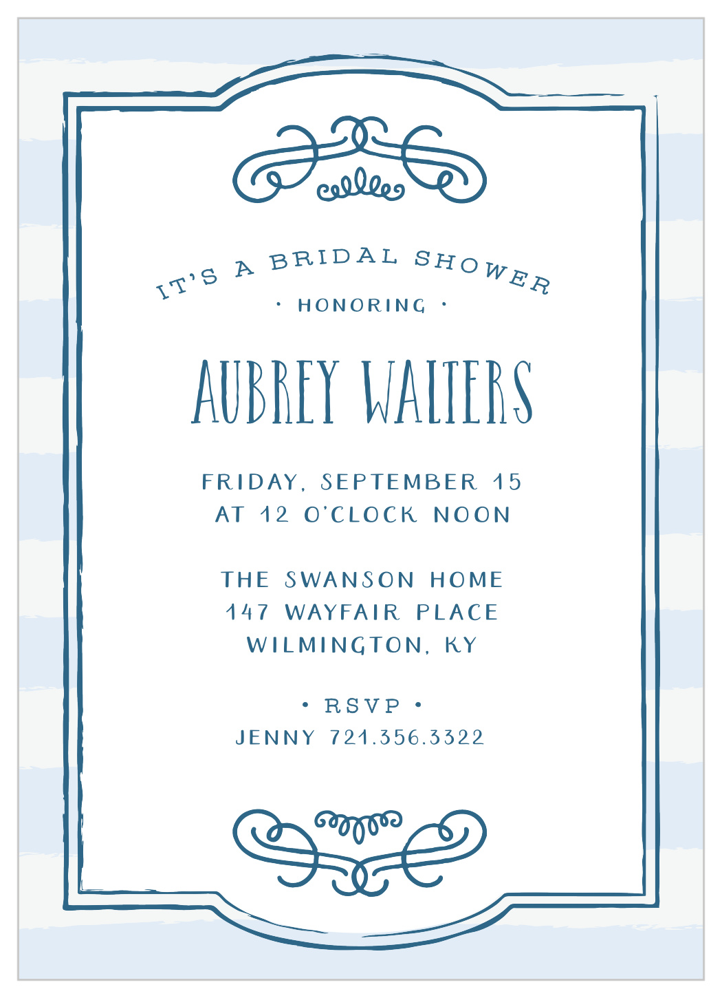 Hand Drawn Simplicity Bridal Shower Invitations