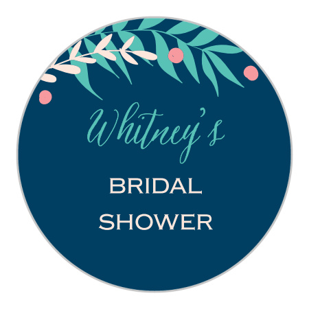 Leafy Corners Bridal Shower Stickers