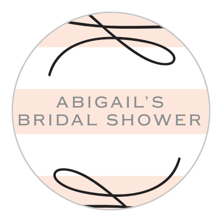 Lovely Bride Bridal Shower Stickers