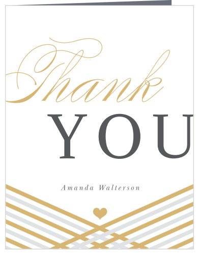Small Heart Bridal Shower Thank You Cards