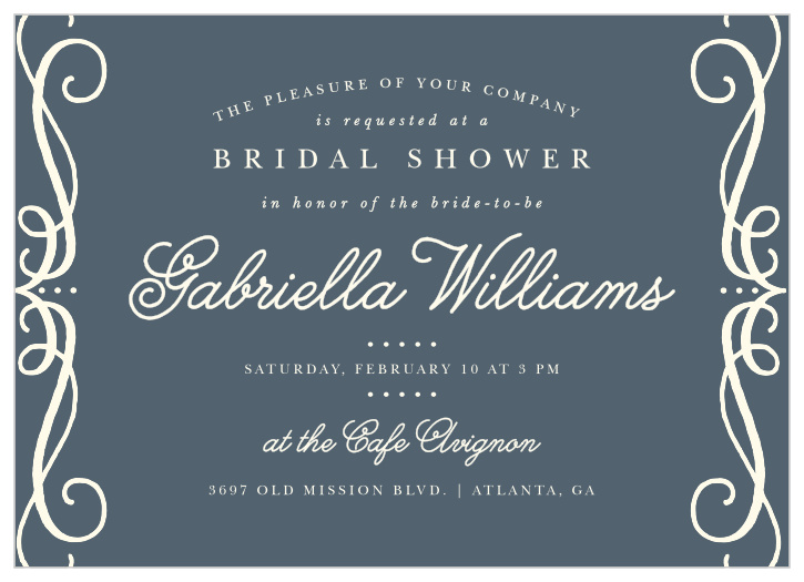 Our Swirling Script Bridal Shower Invitations are the picture of vintage elegance!