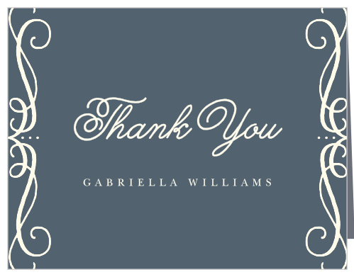 Our Swirling Script Bridal Shower Thank You Cards are the picture of vintage elegance! 