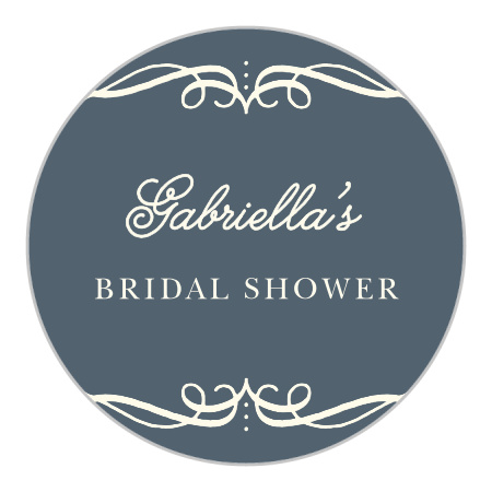 Swirling Script Bridal Shower Stickers