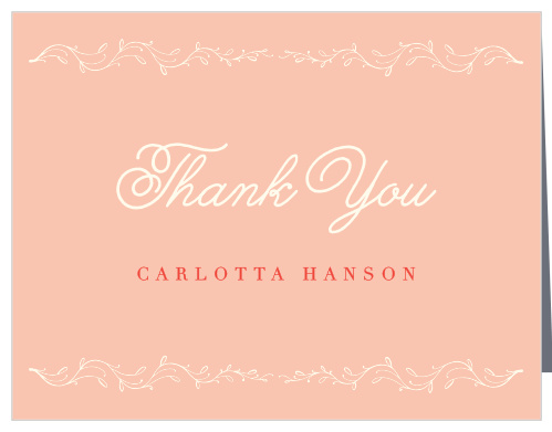 Classic Vines Bridal Shower Thank You Cards