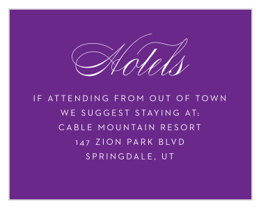 Recommend only the best local hotels to your guests with our stunning Sweet Type Bat Mitzvah Lodging Cards.