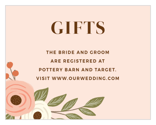 Country Chic Registry Cards
