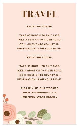 Family and friends will have no issue finding their way to your wedding venue with the help of our Country Chic Direction Cards.