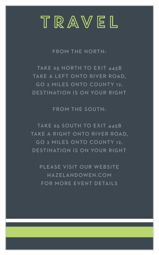 Guide your guests to your son's coming-of-age celebration with our stunningly modern Contemporary Lines Bar Mitzvah Direction Cards.