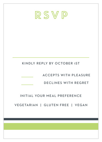 Change up the featured design with our Contemporary Lines Bar Mitzvah Response Cards.