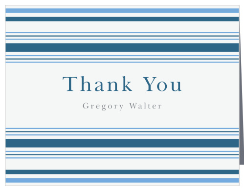 Our Striped Tallis Bar Mitzvah Thank You Cards utilize the same gorgeous design and color scheme as several other cards in the Striped Tallis mitzvah suite.