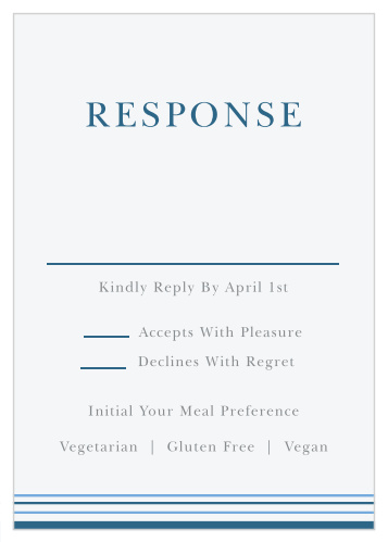 Striped Tallis Bar Mitzvah Response Cards