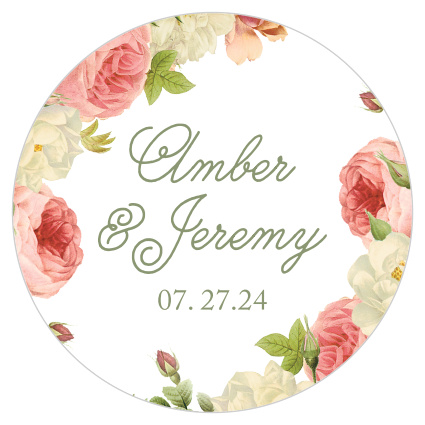 Awash in a selection of nearly-living roses, our Alluring Florals Coaster are a gorgeous addition to your wedding reception.